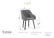 4-tooli komplekt Milo Casa Luisa, tumehall hind ja info | Köögitoolid, söögitoolid | hansapost.ee