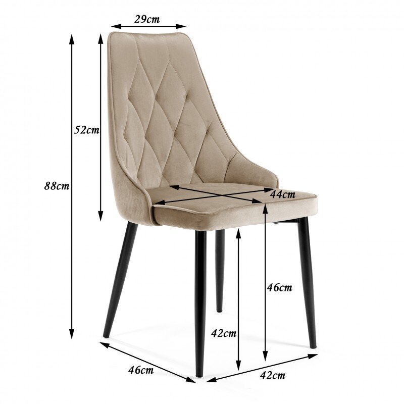 4-tooli komplekt NORE SJ.054, sinine hind ja info | Köögitoolid, söögitoolid | hansapost.ee