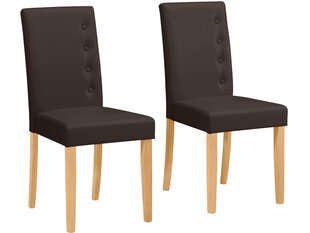 Набор из 2 стульев Notio Living Billa, коричневый/светло-коричневый цена и информация | Стулья для кухни и столовой | hansapost.ee