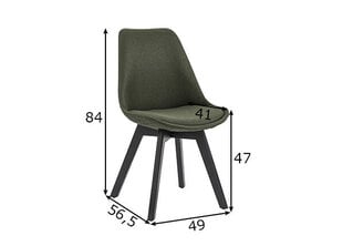Комплект стульев 2шт., зелёный цена и информация | Стулья для кухни и столовой | hansapost.ee
