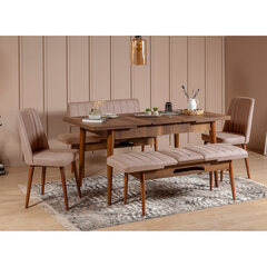 Обеденный стул Kalune Design 869, бежевый/коричневый цена и информация | Стулья для кухни и столовой | hansapost.ee