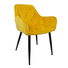 Комплект из 2 барных стульев BRITA, желтый бархат цена и информация | Стулья для кухни и столовой | hansapost.ee