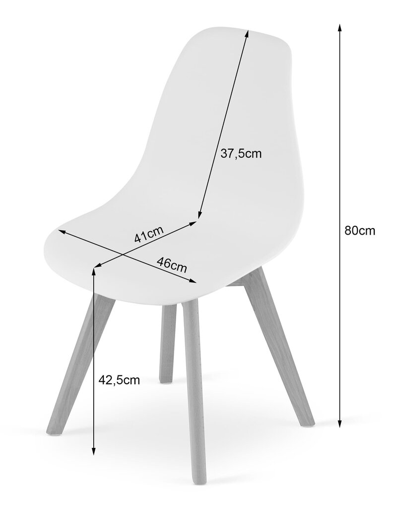 4-tooli komplekt Kito, hall hind ja info | Köögitoolid, söögitoolid | hansapost.ee