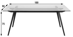 Обеденный стол Monti, черный цена и информация | Кухонные и обеденные столы | hansapost.ee