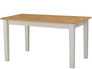 Notio Living Daisy 160 раскладной стол, белый / светло-коричневый цена и информация | Кухонные и обеденные столы | hansapost.ee