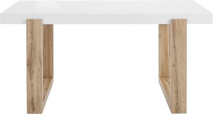 Обеденный стол Notio Living Samir 160, белый цена и информация | Кухонные и обеденные столы | hansapost.ee