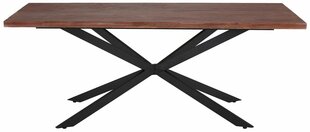 Обеденный стол Notio Living Adrian 200, темно-коричневый/черный цена и информация | Кухонные и обеденные столы | hansapost.ee