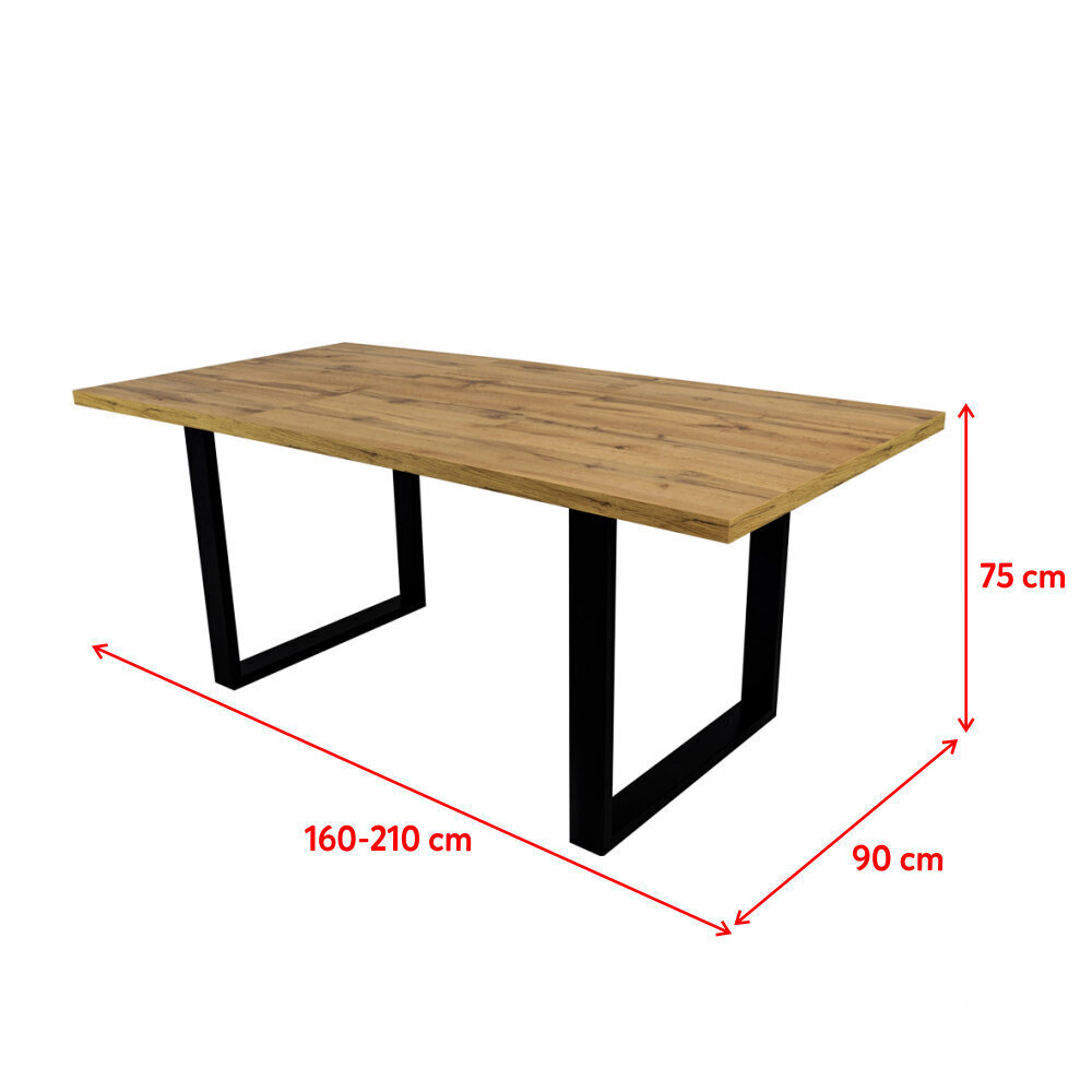 Pikendatav laud Selsey Lameca 160-210 cm, pruun hind ja info | Köögilauad, söögilauad | hansapost.ee