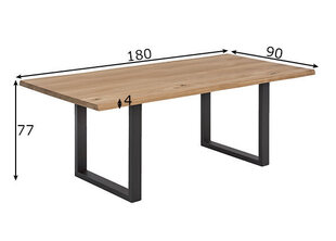 Oбеденный стол Tische 90x180 см, антично-черный цена и информация | Кухонные и обеденные столы | hansapost.ee