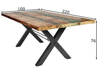 Oбеденный стол Tisch, 100x200 см, антично-черный цена и информация | SIT Möbel Мебель и домашний интерьер | hansapost.ee