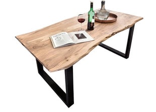 Oбеденный стол Tisch, 100x180 см, антично-черный цена и информация | Кухонные и обеденные столы | hansapost.ee