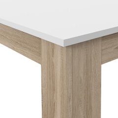 Обеденный стол Pilvi 140x90 см, сонома дуб/белый цена и информация | Кухонные и обеденные столы | hansapost.ee