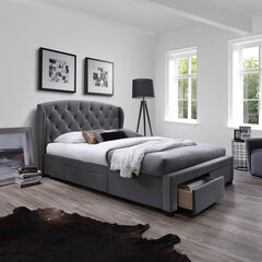 Кровать Louis, 160x200 см, серая цена и информация | Кровати | hansapost.ee