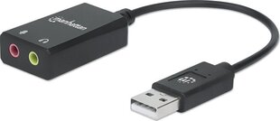 Väline helikaart Manhattan Stereo 2.1 USB-A 11cm hind ja info | Manhattan Arvutid ja IT- tehnika | hansapost.ee