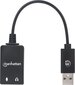 Väline helikaart Manhattan Stereo 2.1 USB-A 11cm hind ja info | Helikaardid | hansapost.ee