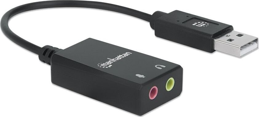 Väline helikaart Manhattan Stereo 2.1 USB-A 11cm hind ja info | Helikaardid | hansapost.ee