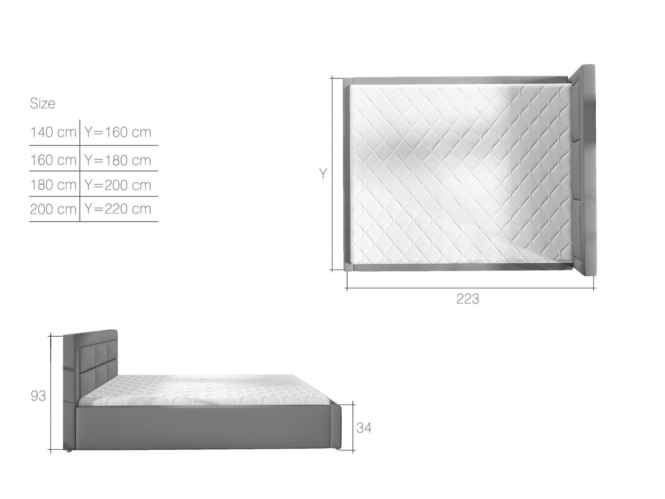 Voodi Rosano MTP, 180x200 cm, punane hind ja info | Voodid | hansapost.ee