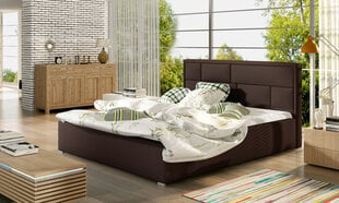 Кровать Latina MTP, 200х200 см, искусственная кожа, коричневая цена и информация | Кровати | hansapost.ee