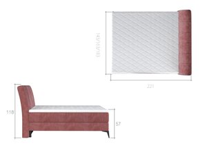 Кровать NORE Aderito, 160x200 см, серого цвета цена и информация | Кровати | hansapost.ee