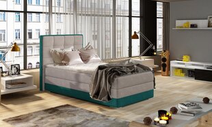 Кровать NORE ASTER, 90x200 см, серый/зеленый гобелен цена и информация | Кровати | hansapost.ee