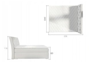Кровать NORE Balvin, 140x200 см, серая цена и информация | Кровати | hansapost.ee