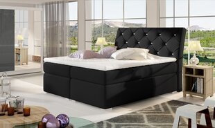 Кровать NORE Balvin, 140x200 см, черная экокожа цена и информация | Кровати | hansapost.ee