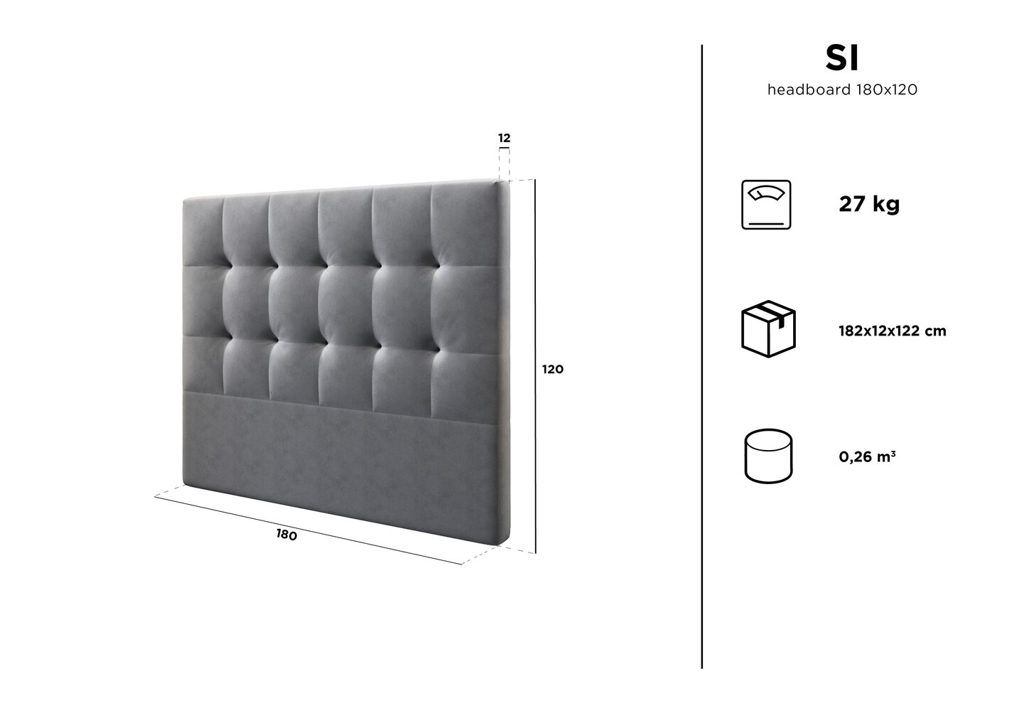 Voodipeats Kooko Home Si 180 cm, tumehall price and information | Voodid | hansapost.ee