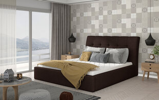 Voodi NORE Inge 19, 160x200 cm, tumepruun hind ja info | Voodid | hansapost.ee