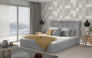 Кровать NORE Inge 13, 200x200 см, светло-серая цена и информация | Кровати | hansapost.ee