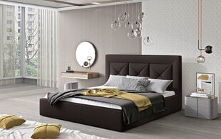 Кровать NORE Cloe 26, 140x200 см, тёмно-коричневая цена и информация | Кровати | hansapost.ee