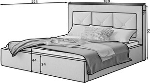 Кровать NORE Cloe 18, 160x200 см, бежевая цена и информация | Кровати | hansapost.ee
