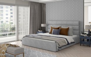 Кровать NORE Caramel 13, 140x200 см, светло-серая цена и информация | Кровати | hansapost.ee
