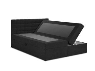 Кровать Mazzini Beds Jade 200x200 см, черная цена и информация | Кровати | hansapost.ee