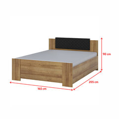 Кровать Selsey Rinker 160x200см, коричневая/черная цена и информация | Кровати | hansapost.ee