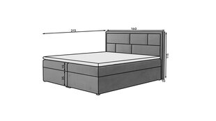 Кровать NORE Meron 02, 160x200 см, бежевая цена и информация | Кровати | hansapost.ee