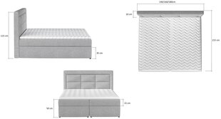 Кровать NORE Vivre 15, 160x200 см, желтая цена и информация | Кровати | hansapost.ee