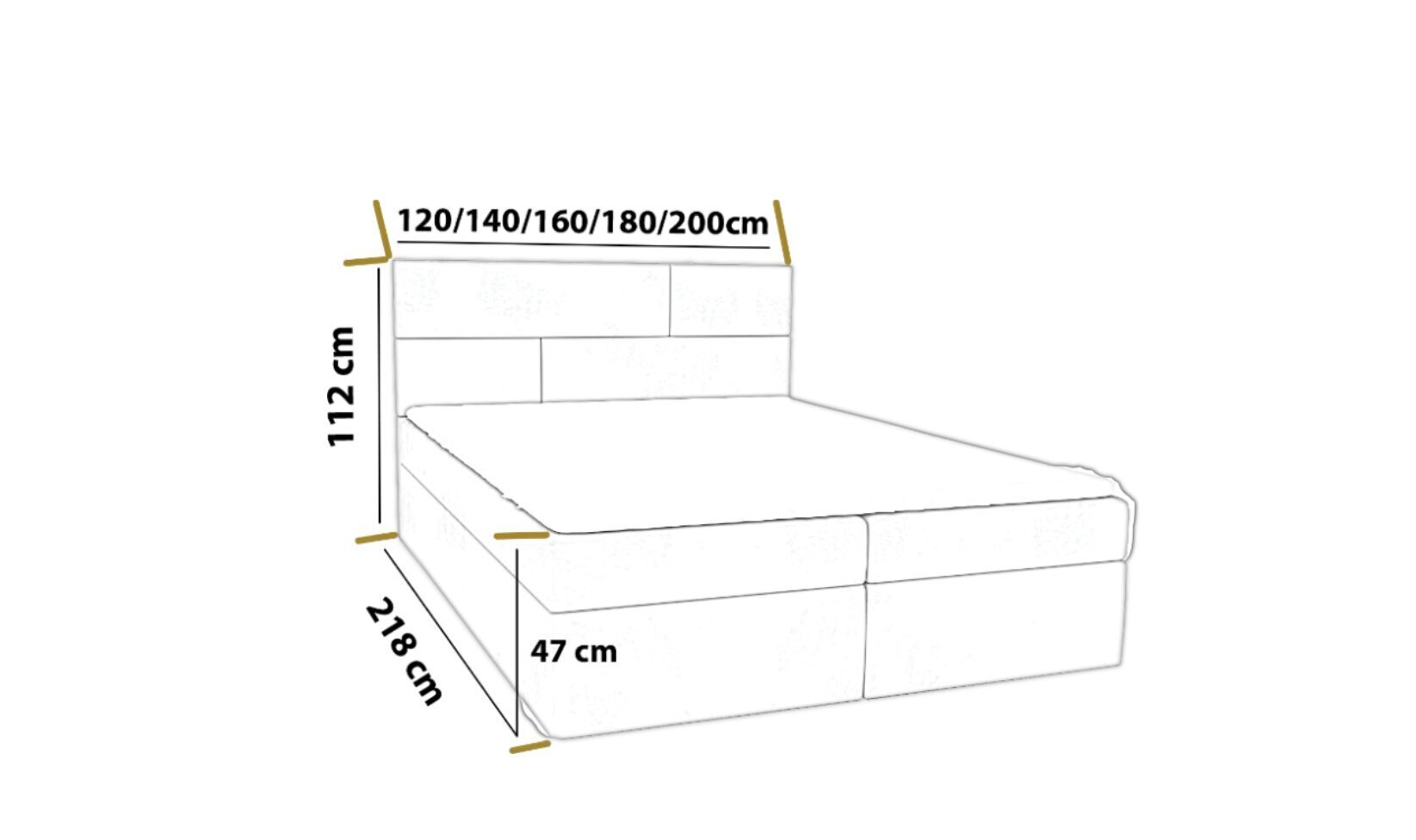 Voodi Kanada 140x200 cm, hall hind ja info | Voodid | hansapost.ee