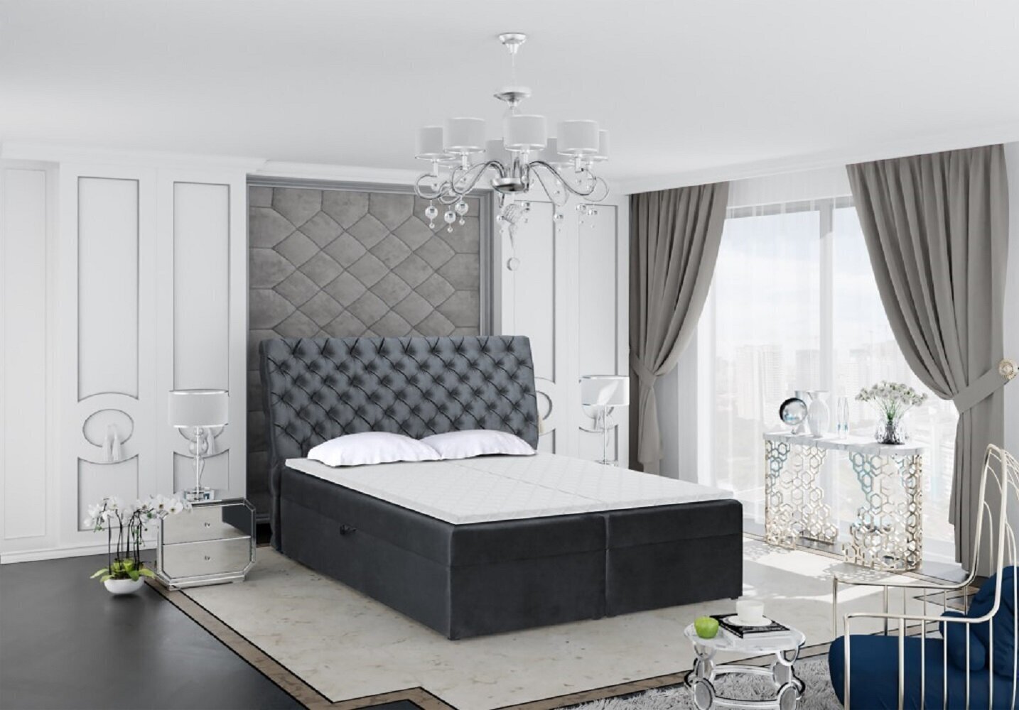 Voodi Monaco 160x200 cm, hall hind ja info | Voodid | hansapost.ee