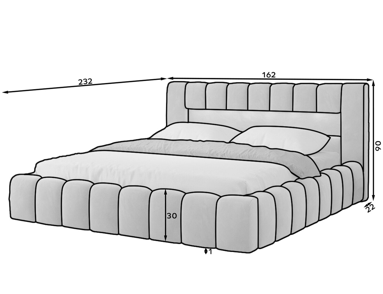 Voodi NORE Lamica 02, 140x200 cm, pruun hind ja info | Voodid | hansapost.ee