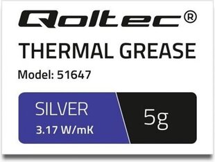 Qoltec Thermal grease 3.17 W / m-K, 5g hind ja info | Termopastad | hansapost.ee