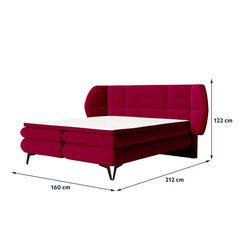 Кровать Selsey Cermone, 160x200 см, красная цена и информация | Кровати | hansapost.ee
