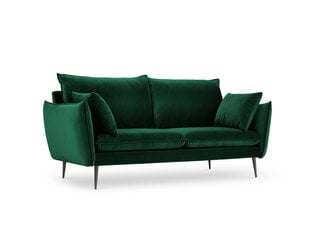 Двухместный бархатный диван Milo Casa Elio, темно-зеленый/черный цена и информация | Диваны | hansapost.ee