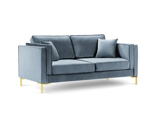 Двухместный бархатный диван Milo Casa Giuseppe, светло-синий цена и информация | Диваны | hansapost.ee