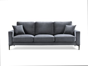 Трехместный бархатный диван Kooko Home Harmony, темно-серый цена и информация | Диваны | hansapost.ee