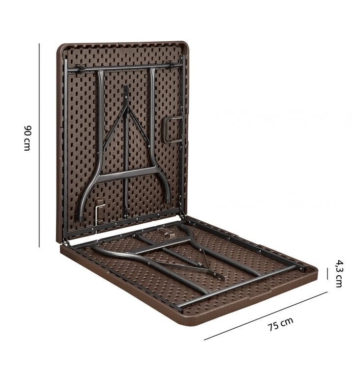 Kokkupandav aialaud 180cm, pruun hind ja info | Matkamööbel | hansapost.ee