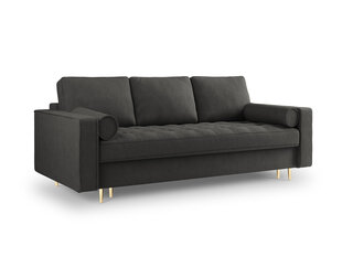 Трехместный диван Milo Casa Santo 8, темно-серый/золотистый цена и информация | Диваны | hansapost.ee