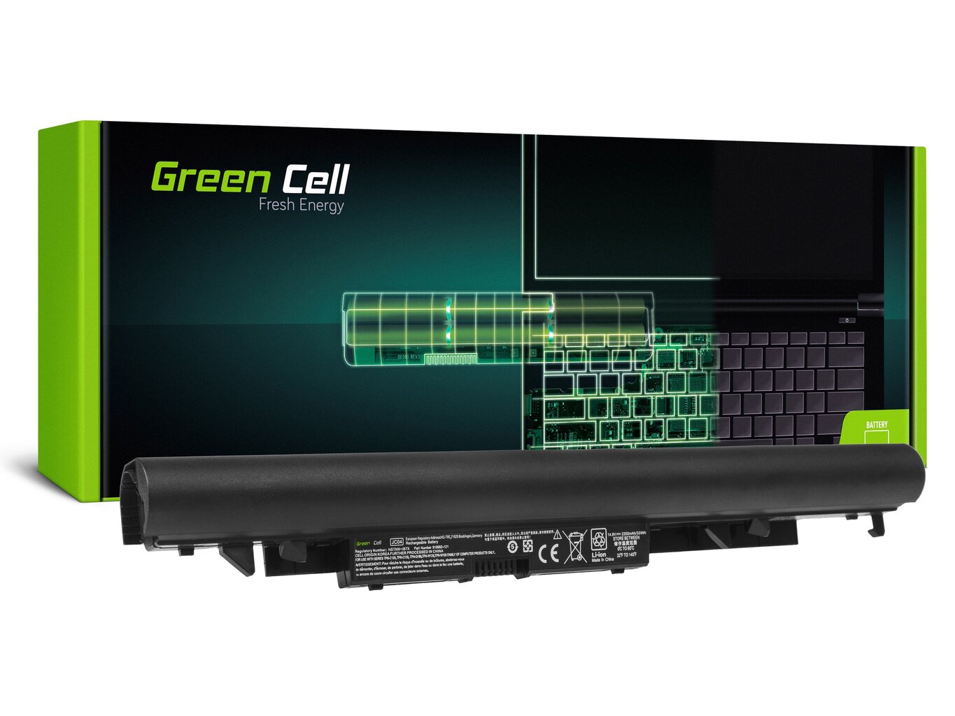 Green Cell Laptop Battery JC04 HP 240 G6 245 G6 250 G6 255 G6, HP 14-BS 14-BW 15-BS 15-BW 17-AK 17-BS hind ja info | Sülearvuti akud | hansapost.ee