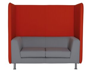 Двухместный диван с акустической стенкой Wood Garden Notre Dame, серый / красный цена и информация | Диваны | hansapost.ee