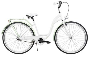 Linnaratas AZIMUT City Lux 28" 2021, valge/roheline цена и информация | Велосипеды | hansapost.ee