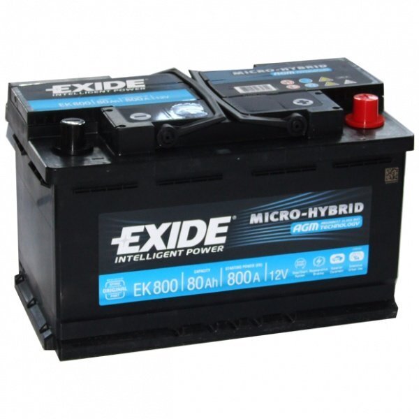Aku Exide MicroHybrid Start-Stop AGM 80Ah 800A (EK800) hind ja info | Autoakud | hansapost.ee